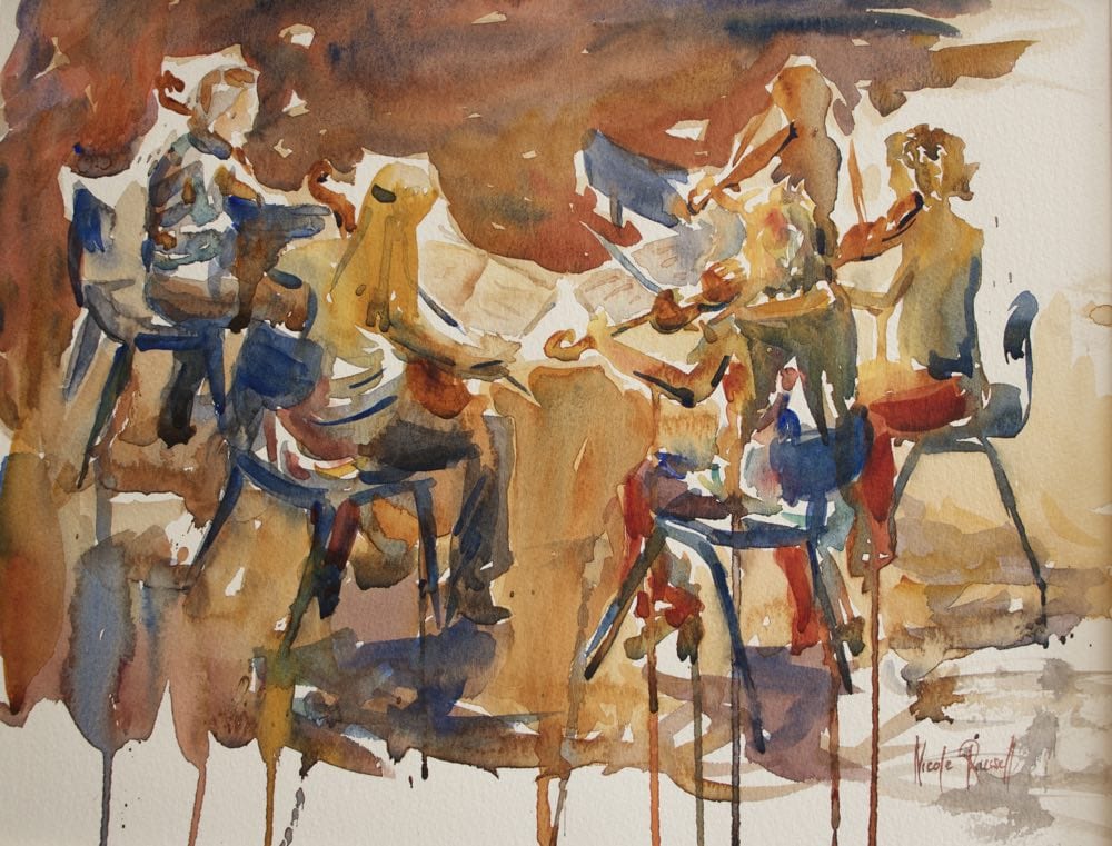 Watercolour painted at the Nelson Centre for Musical Arts
